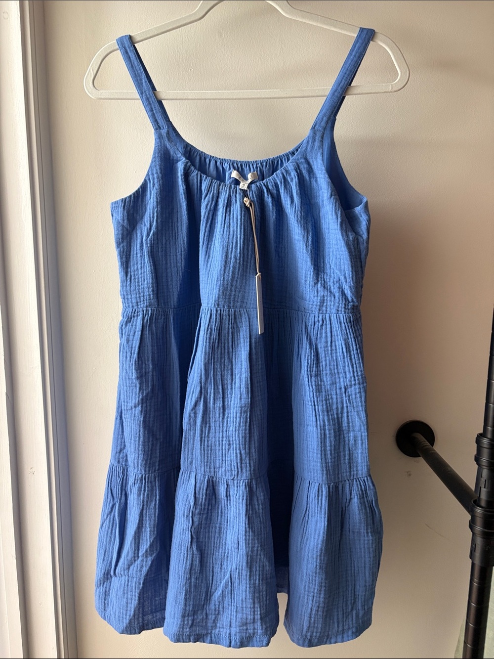 Blue Tiered Cotton Sundress-Z Supply-NWTO
-Large